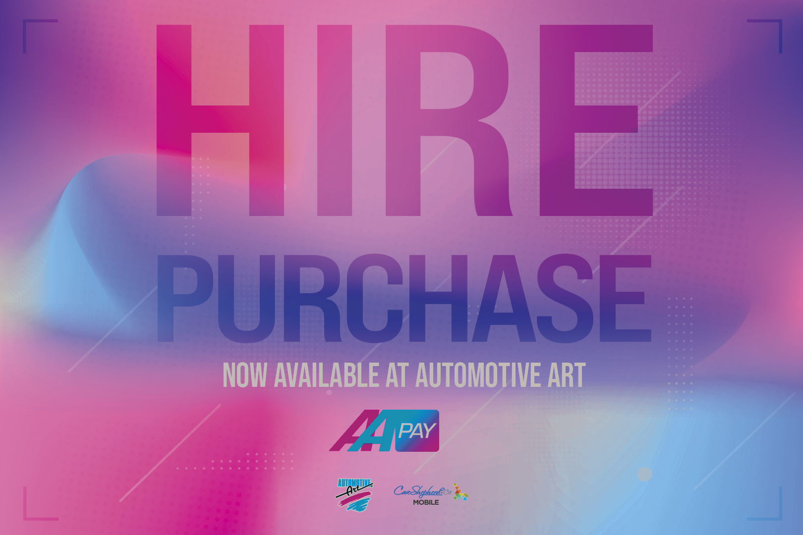 Hire purchase now available at Automotive Art!